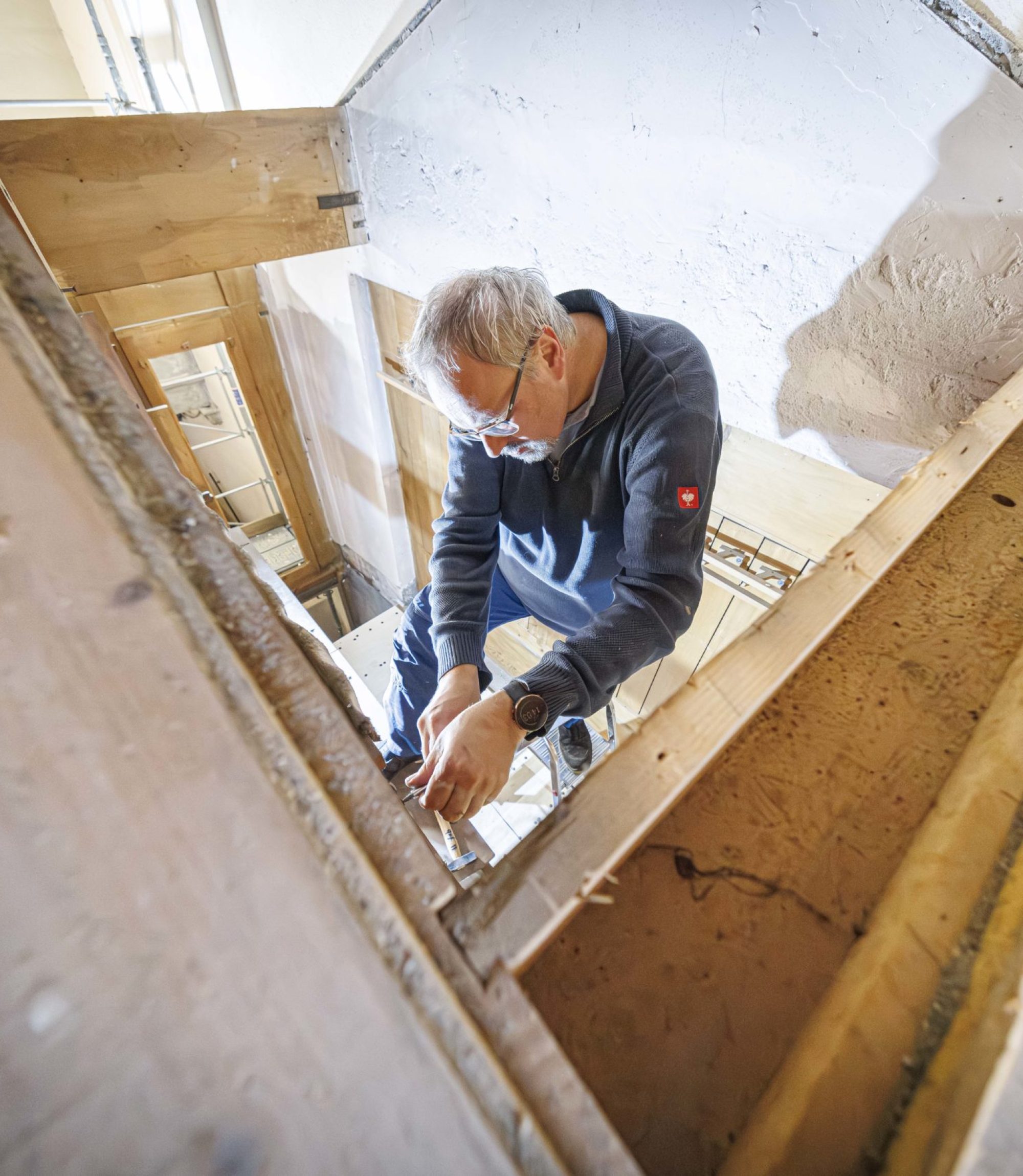 Démontage avec Dirk Eule - projet du nouvel orgue à Compesières à Bardonnex, ce mardi 26 novembre 2024.