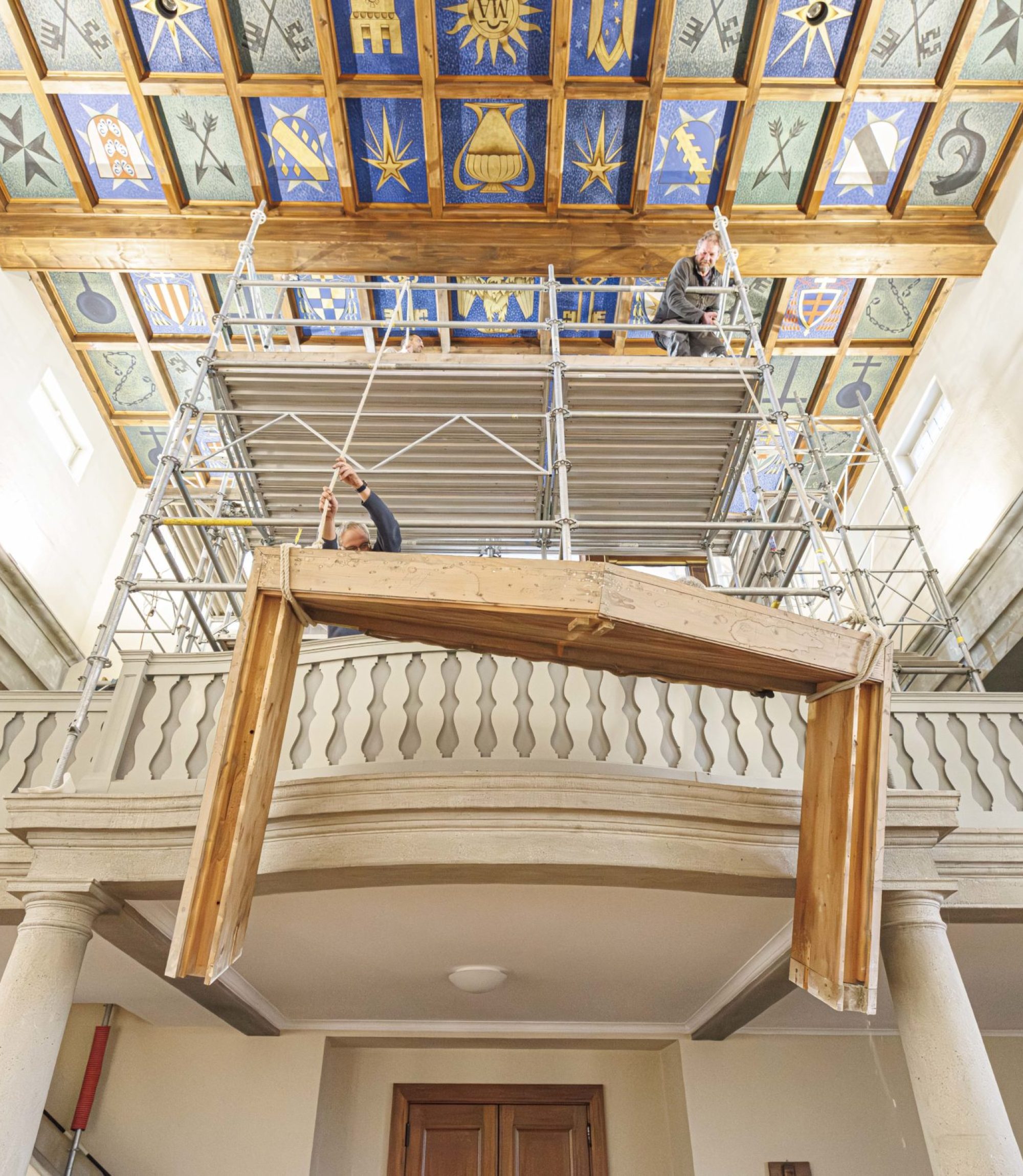 Démontage avec Dirk Eule - projet du nouvel orgue à Compesières à Bardonnex, ce mardi 26 novembre 2024.